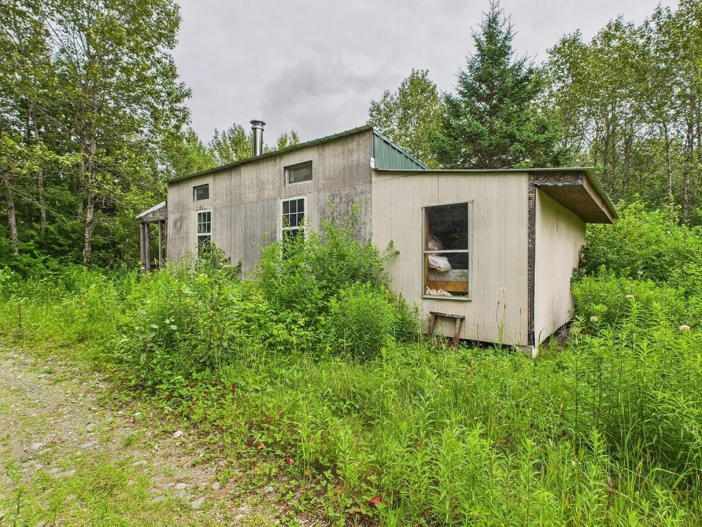 View of Off-Grid Cabin on 24 Acres in Sherman, Maine — Peaceful, Self ...